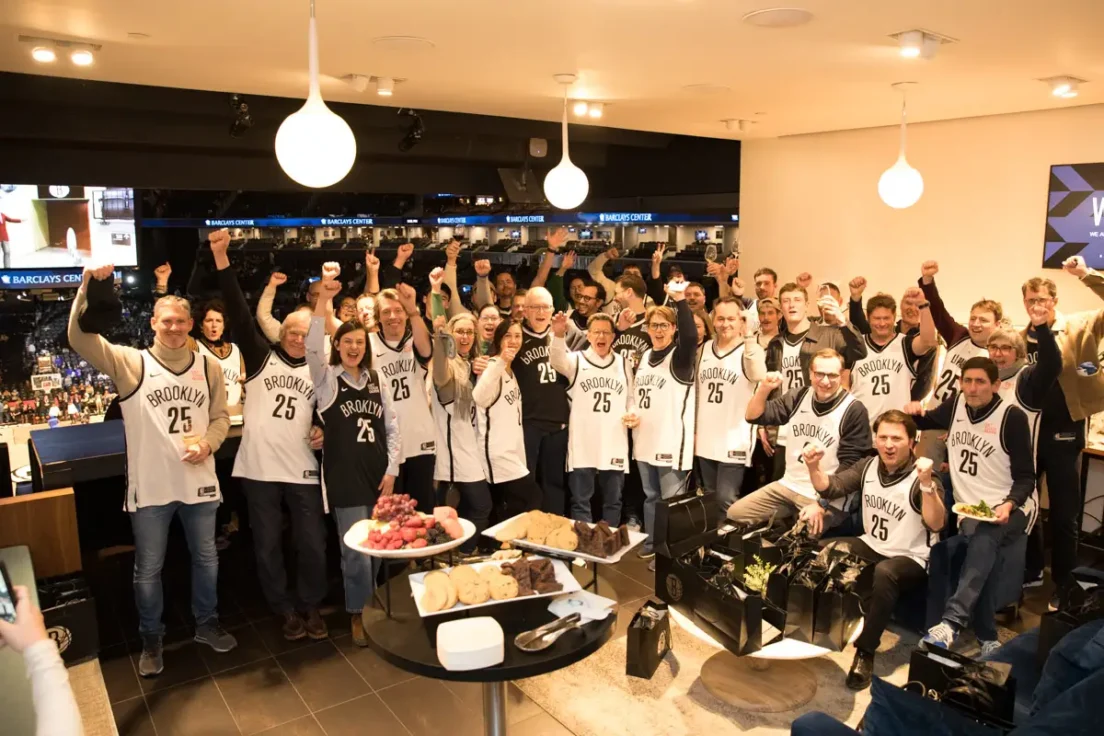 Group photo at reception • Barclays, NYC • event photographer NYC